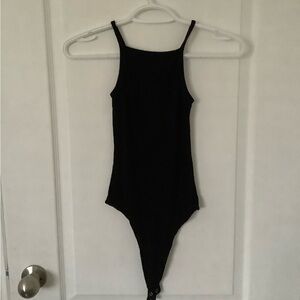 Black high rise tank top bodysuit